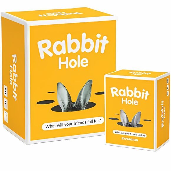 RABBIT HOLE & Expansion Pack- The What Will Your Friends Fall for?‎ Party Game - Picture 1 of 5